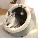 Naduva™ Cozy Cave Cat Bed — Soft Ear Design – view 2